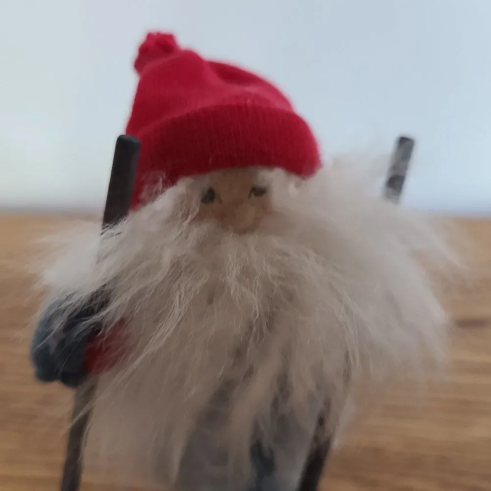 Butticki Swedish Tomte Gnome On Skis Made In Sweden Fabulously Festive Decor